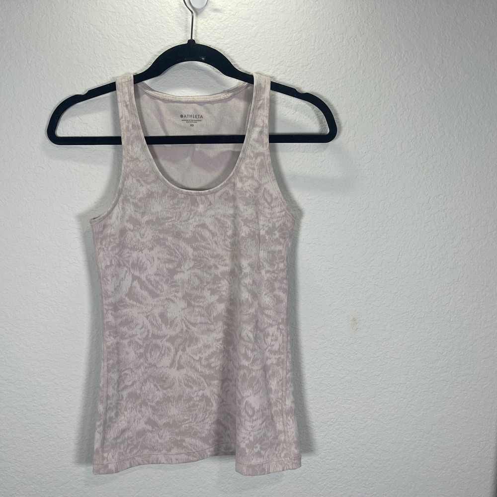 Athleta Tank Top Floral‎ Print Sleeveless Athletic Casual XS